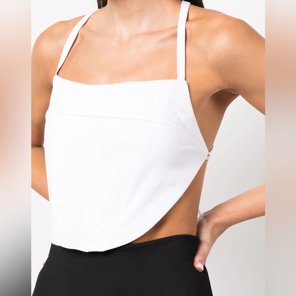 Rosetta Getty white corset top & backless
